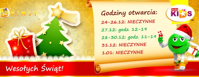 Godziny otwarcia na Święta i Nowy Rok